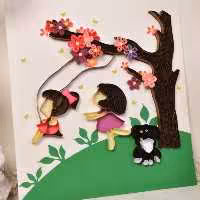 تابلو مناسبتی از جنس ملیله کاغذی و مقوای گرم بالا