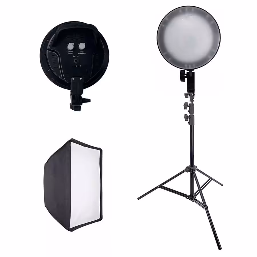 پروژکتور 100 وات دیاموند T020 به همراه سافت باکس و پایه نور مدل 805