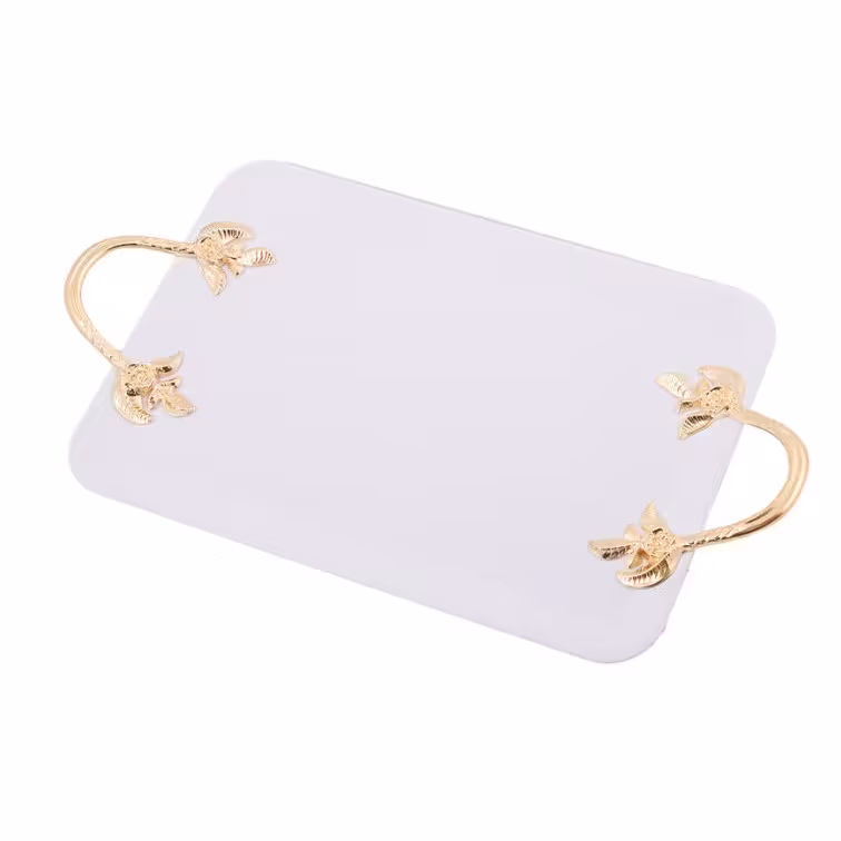 سینی مدل مجلسی دسته گلدار کد 57