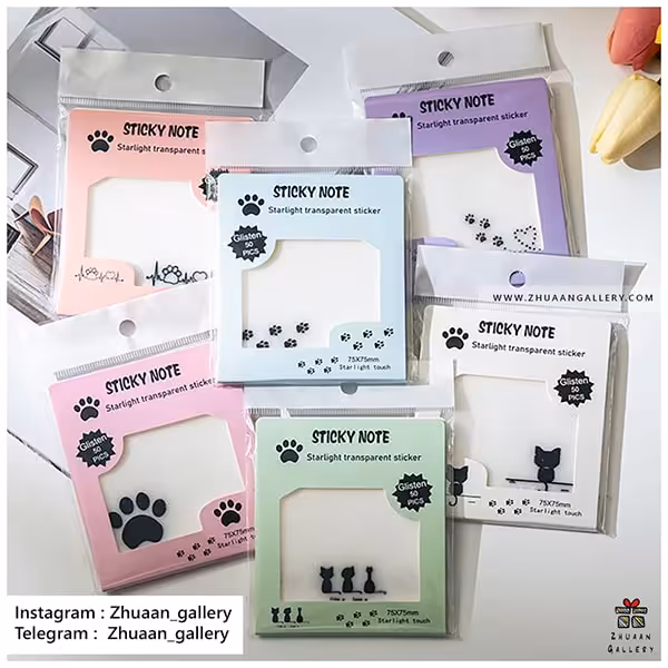 استیکی نت شفاف Shine Cat شاین دار اکلیلی