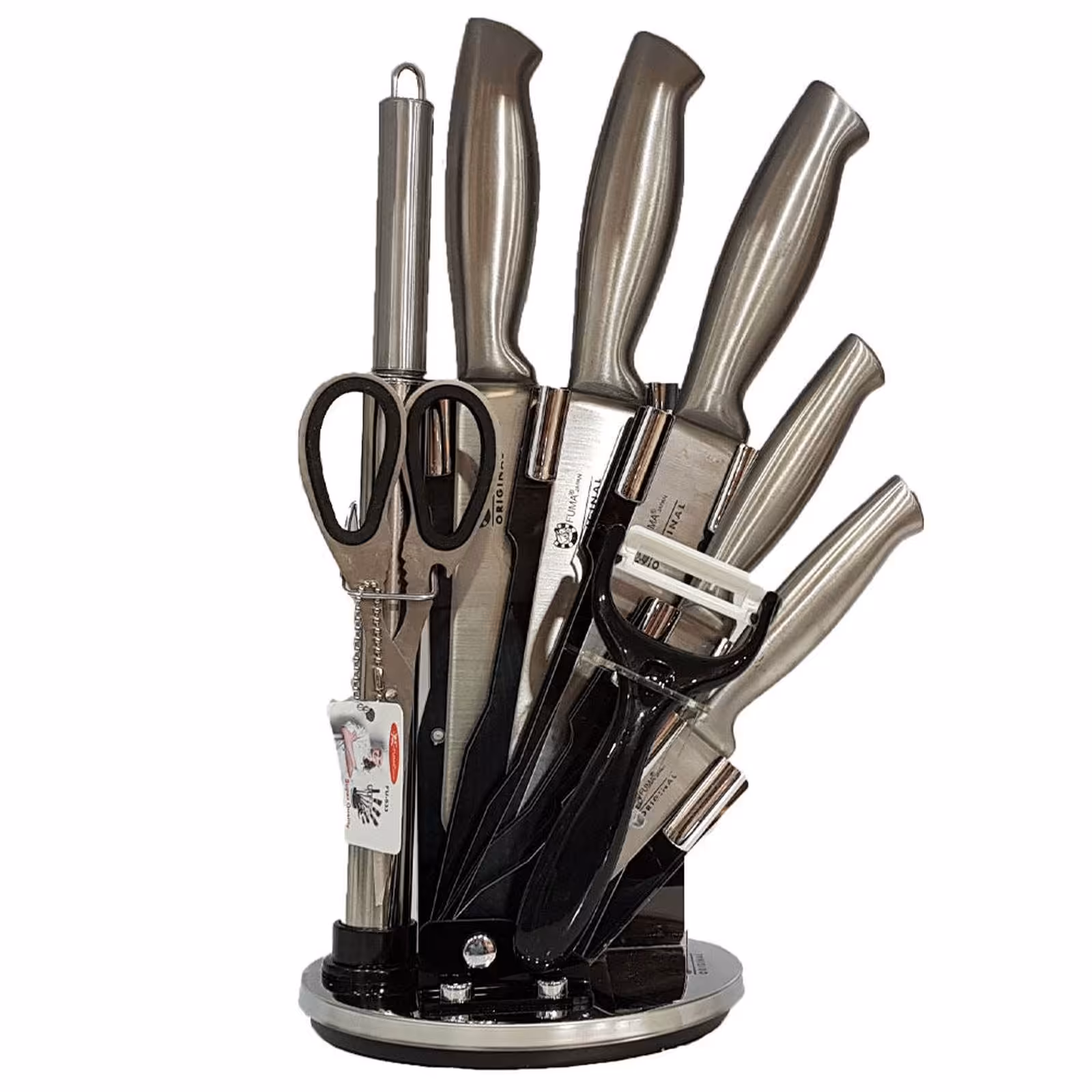 سرویس چاقو 9 پارچه فوما مدل FU-533 - استیل - ارسال رایگان