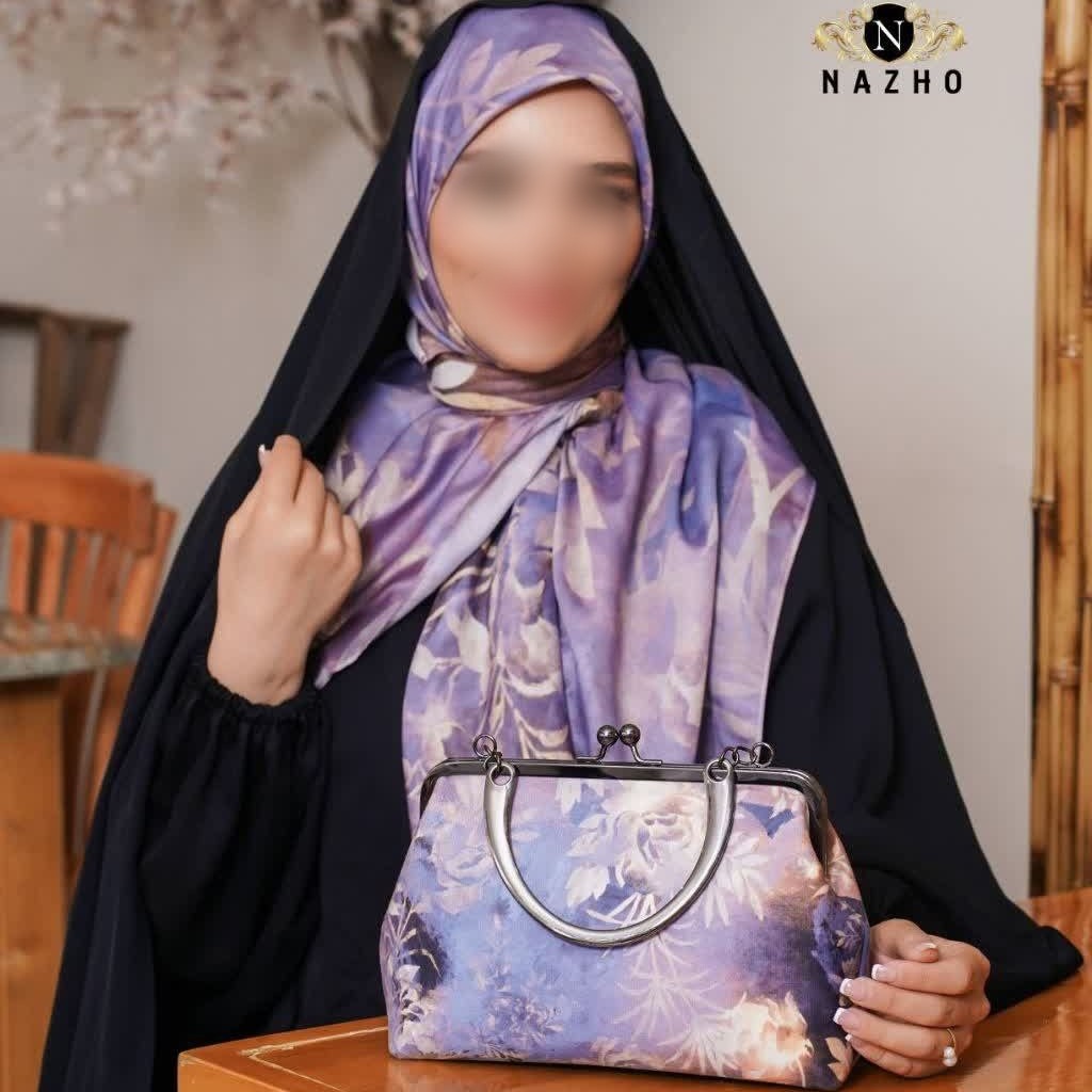 ست کیف و روسری زنانه مدل نوستالژی طرحدار مجلسی کادویی ارسال رایگان na208