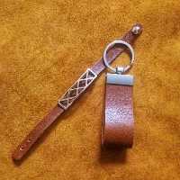 جاکلیدی و دستبند چرم طبیعی