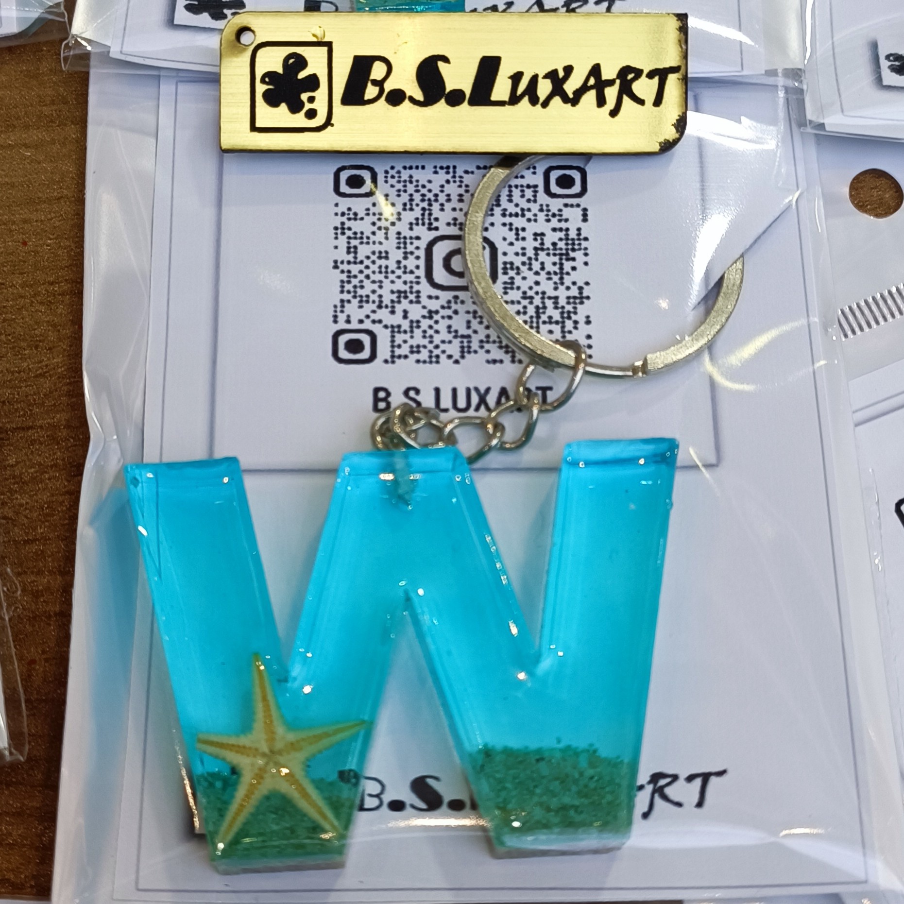 جاسوییچی رزینی طرح حروف دریایی(تمام حروف قابل سفارش هست)  با ارسال رایگان برای حداقل تعداد 4 سفارش