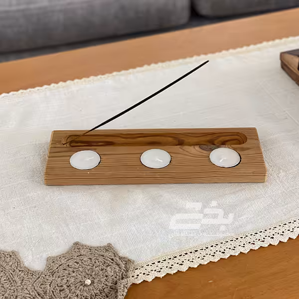 جا  عودی و جا شمعی 3 تایی مستطیل رایکا