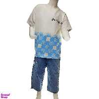 ست تیشرت و شلوارک کد 133 رنگ آبی