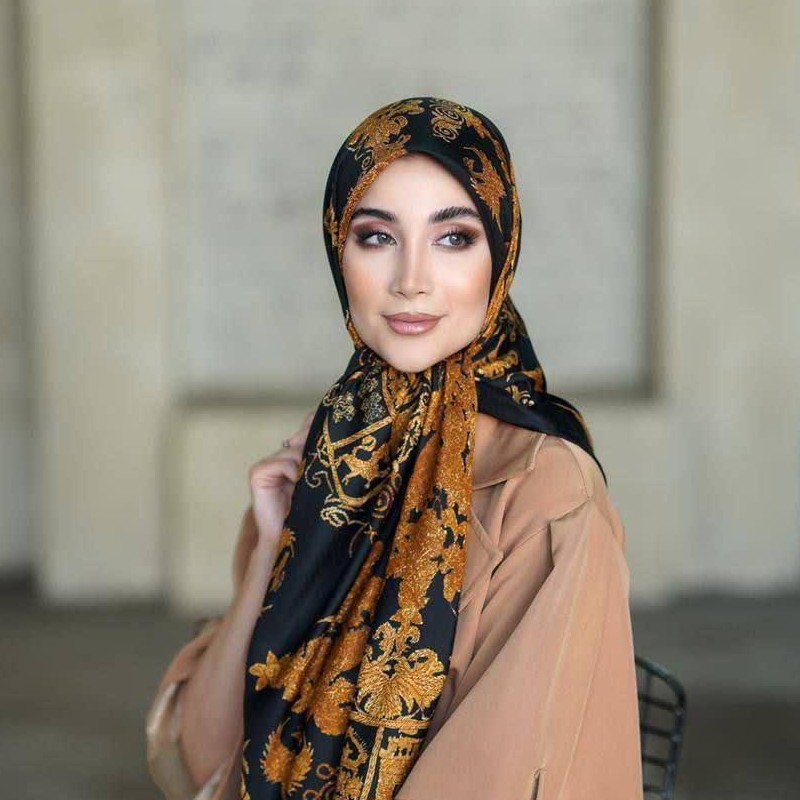 روسری ابریشمی زنانه، قواره 140، با ایستایی بالا، مناسب مهمانی و مجالس
