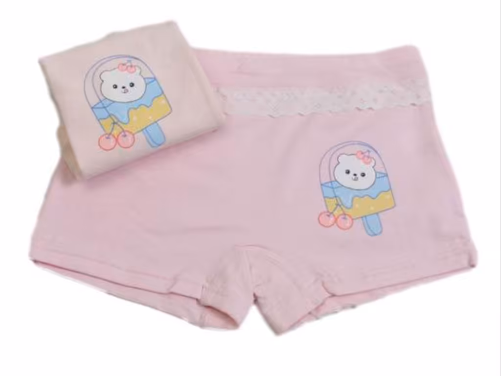 شورت پادار دخترانه سایز L طرح بستنی