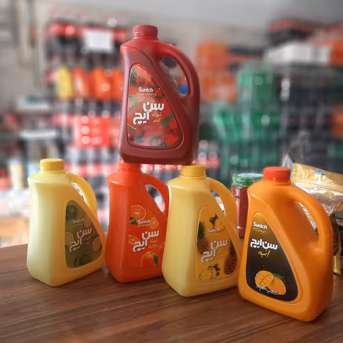 شربت سن ایچ 2 کیلوگرمی بسته 4 عددی  با طعم های مختلف، انتخاب طعم با شما