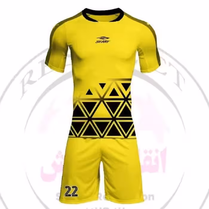 پیراهن و شورت ورزشی کد 123  چاپ جلو و پشت (بسته 20 تایی)مشروط به مذاکره قبل از سفارش