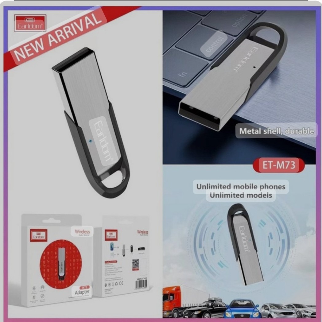گیرنده بلوتوث EARLDOM مدل ET-M73 ویژگی USB

