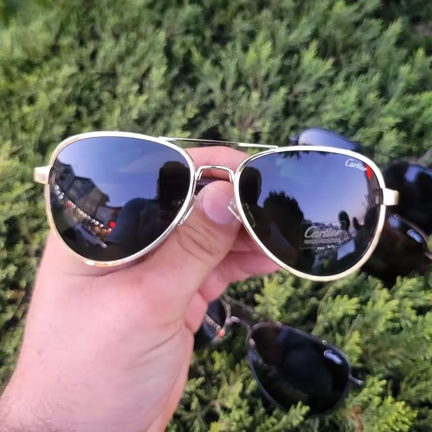 عینک آفتابی اسپرت مارک کارتیر آنتی رفلکس (فریم طلایی)