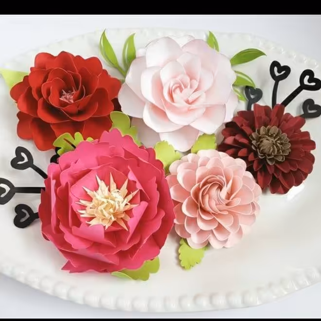 گل کاغذی مقوایی دیواری
