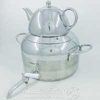 کتری و قوری استیل 6 لیتر با قوری چینی چشمگیر کد 7090