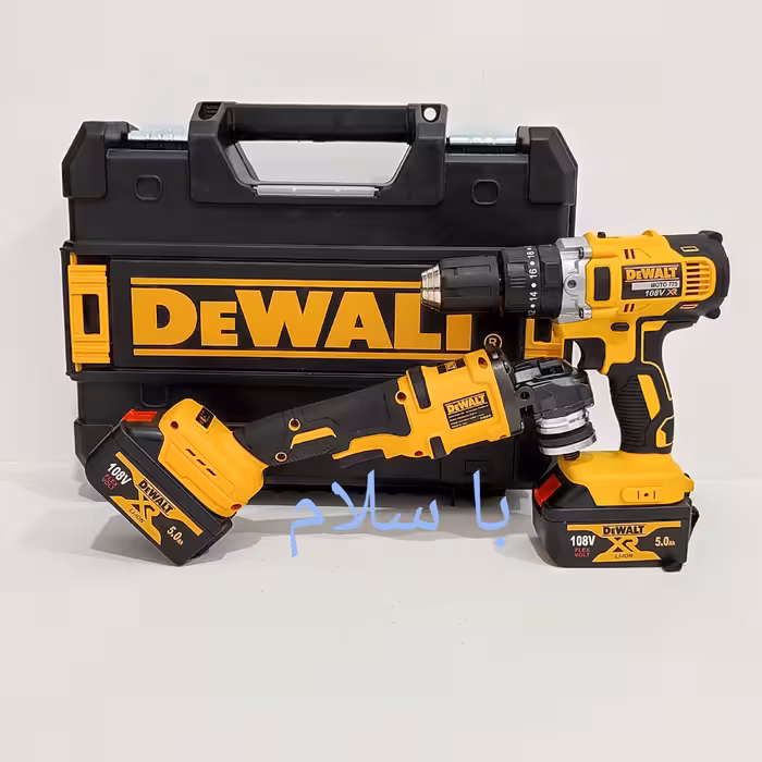 پک دو قلوی فرز شارژی و  دریل شارژی دیوالت براشلس مدل Dewalt 88v