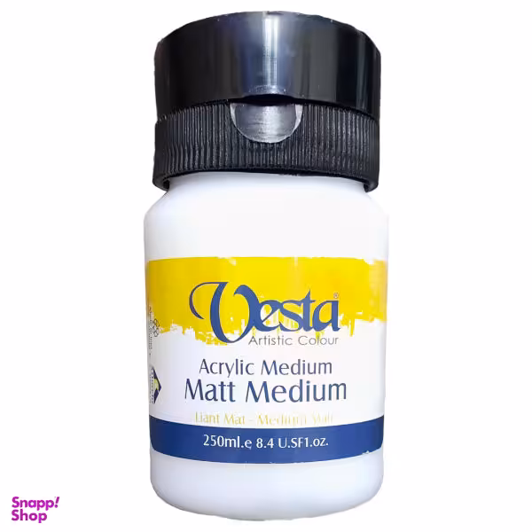 مدیوم اکریلیک وستا مدل matt medium حجم 250 میلی لیتر