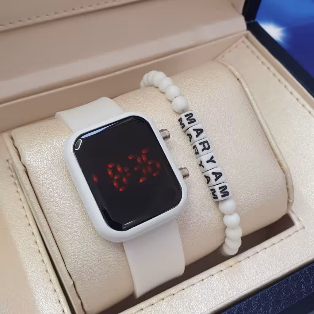 ساعت مچی ال ای دی قفل سگکی دارای تاریخ LED