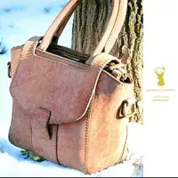 کیف دستی چرمی دست دوز زنانه هورا
