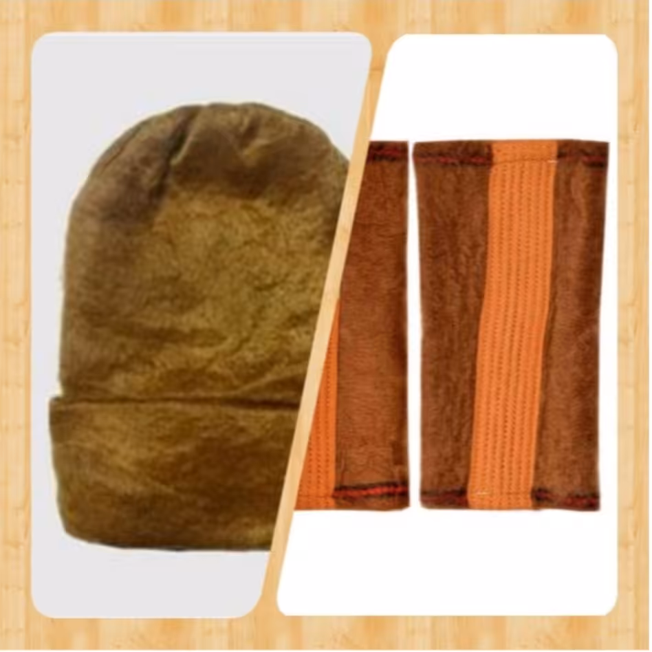 زانوبند و کلاه پشم شتر عطاربانو 