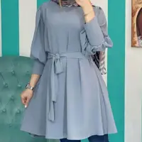 مانتو دخترانه هیاهو     پرطرفدار     یقه گرد و بالاتنه آزاد