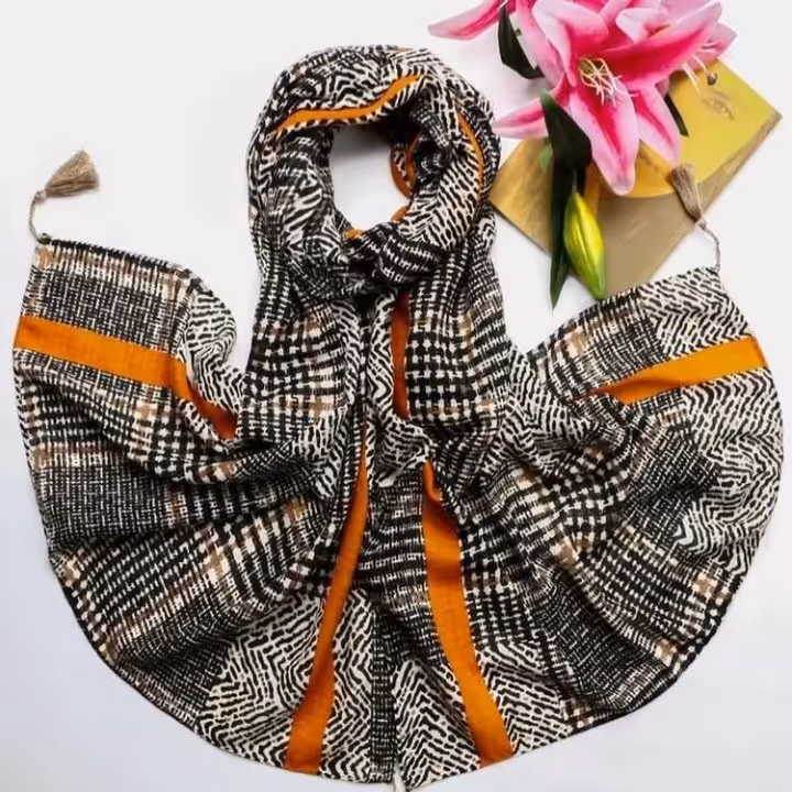 شال نخی پیچازی منگوله دار