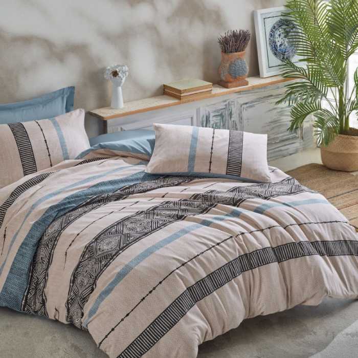 ست ملحفه کاتن باکس مدل Ethnic Misti Mint دو نفره 4 تکه