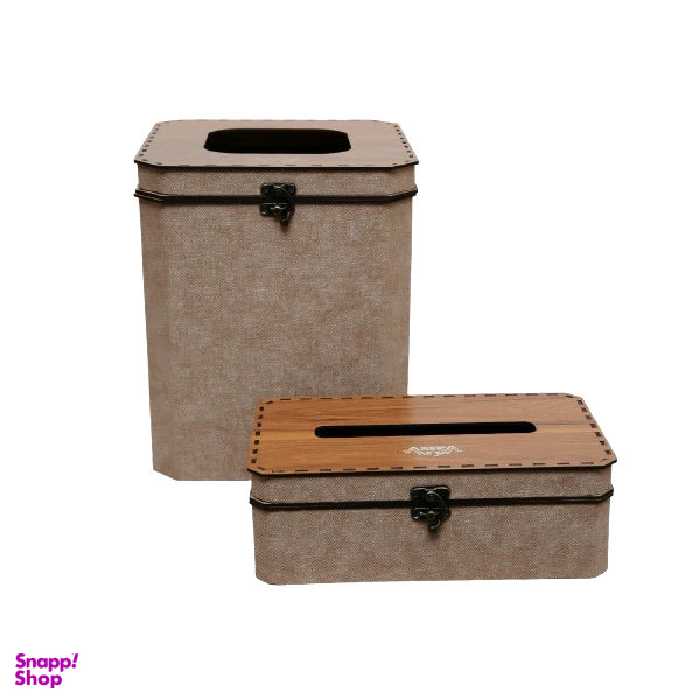 ست سطل و جای دستمال کاغذی مدل CHD