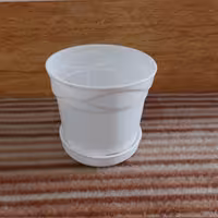 پک 15تایی گلدان گلپونه سفید با زیرگلدانی سایز 8 