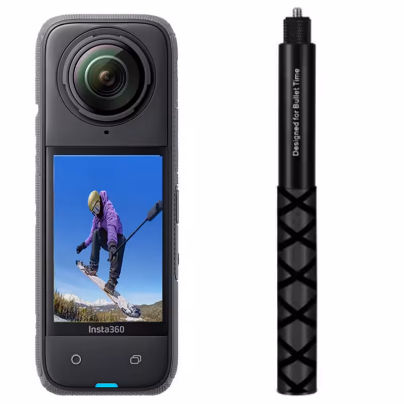 دوربین فیلم برداری ورزشی اینستا 360 مدل X4 به همراه مونوپاد 120 سانتیمتری - کالاوما