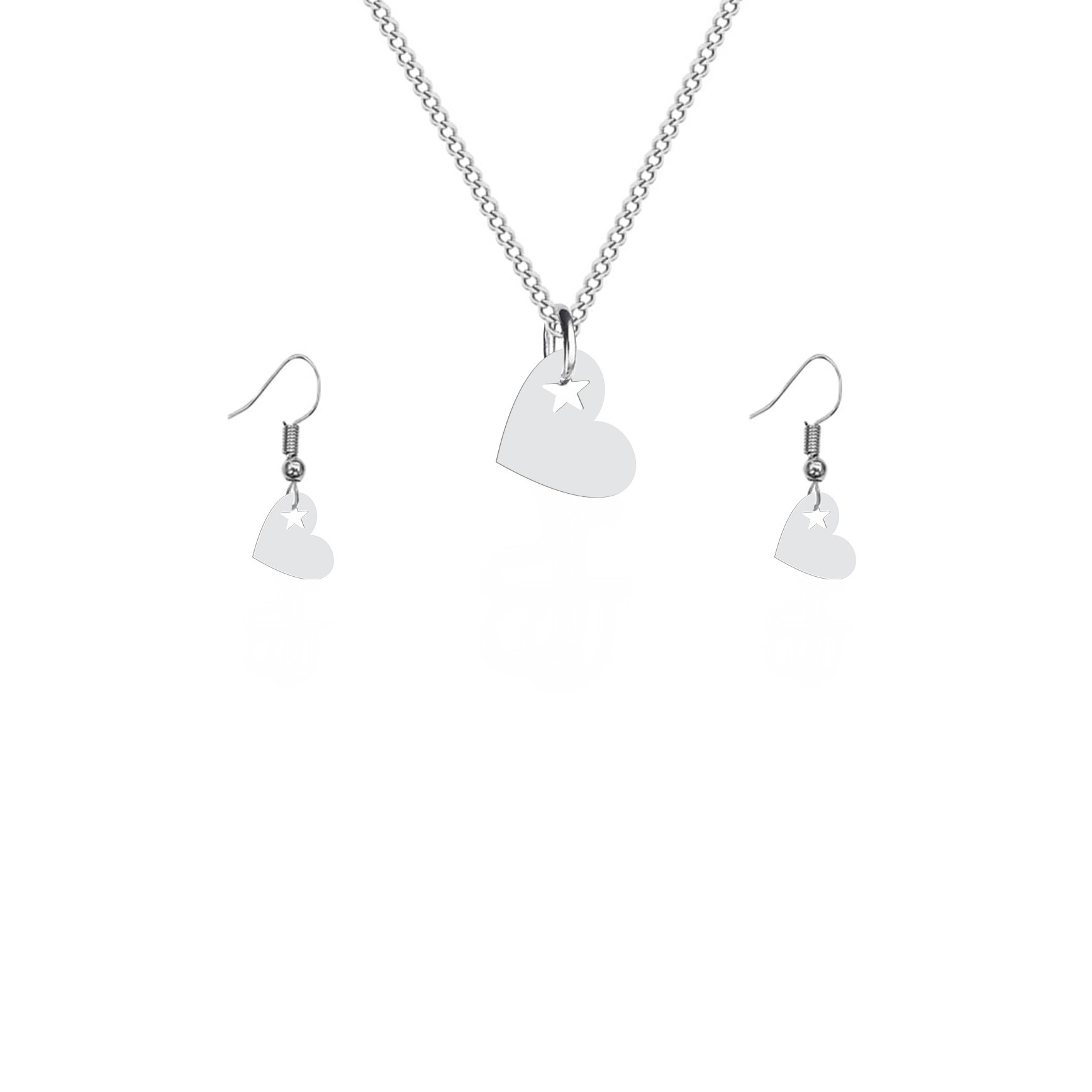 نیم ست هایکا گالری طرح قلب و ستاره کد ha23