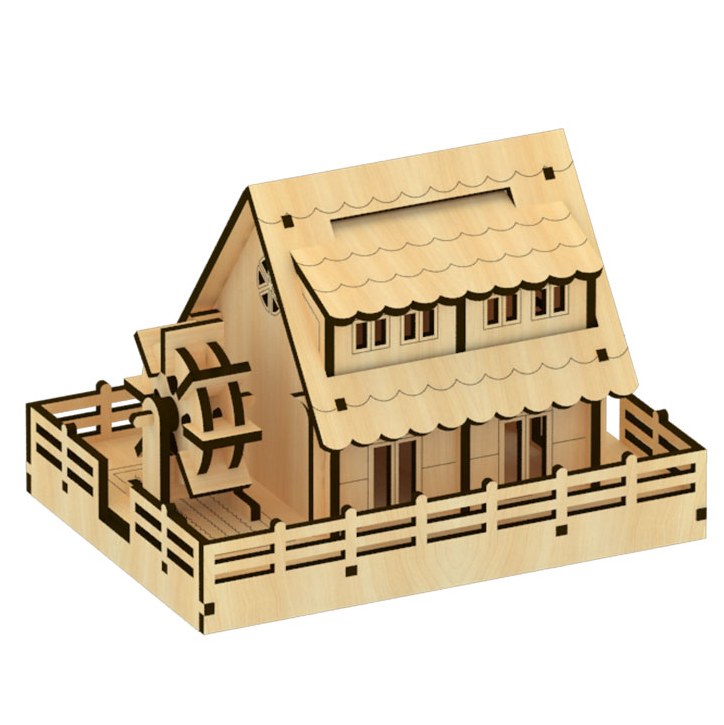 پازل سه بعدی کوچک ده مدل جور (کلبه جنگلی) فرهنگ و تمدن