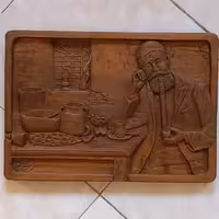 تابلو منتبت کاری چوب گردو