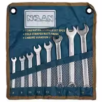 آچار یکسر تخت یکسر رینگ 8 عددی نولان مدل 301208