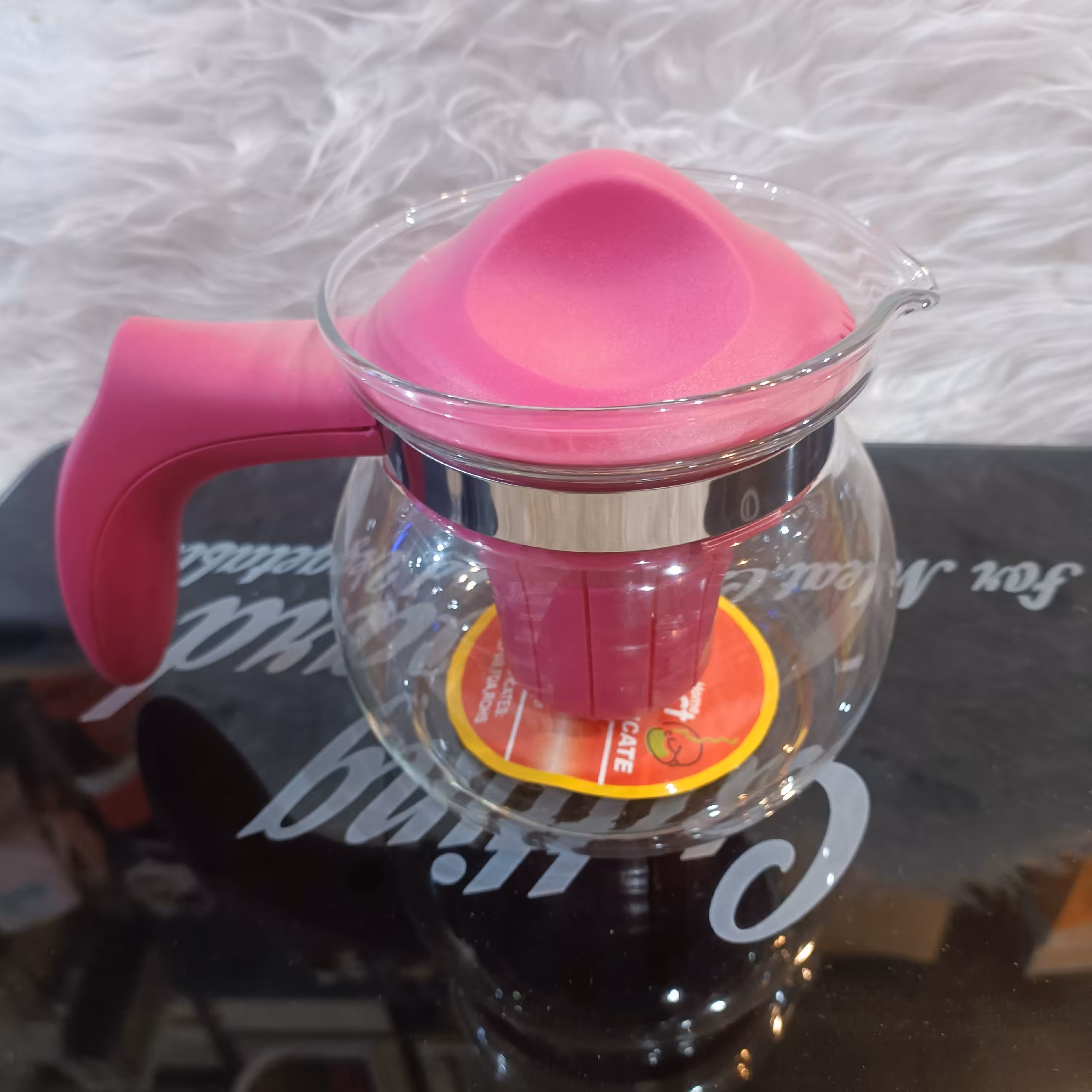 قوری پیرکس 750میل لهستانی حک شده زیر ظرف شفاف و با کیفیت 