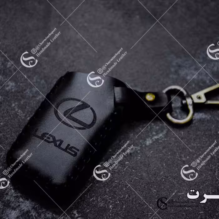 جاسوییچی چرم طبیعی گاوی مشکی مناسب لکسوس 