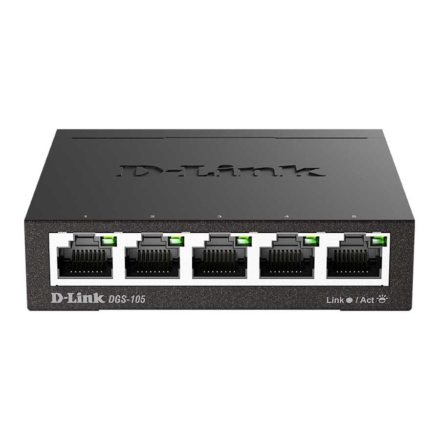 قیمت و خرید سوییچ 5 پورت گیگابیت دسکتاپ دی لینک مدل DGS-105 | یاس ارتباط