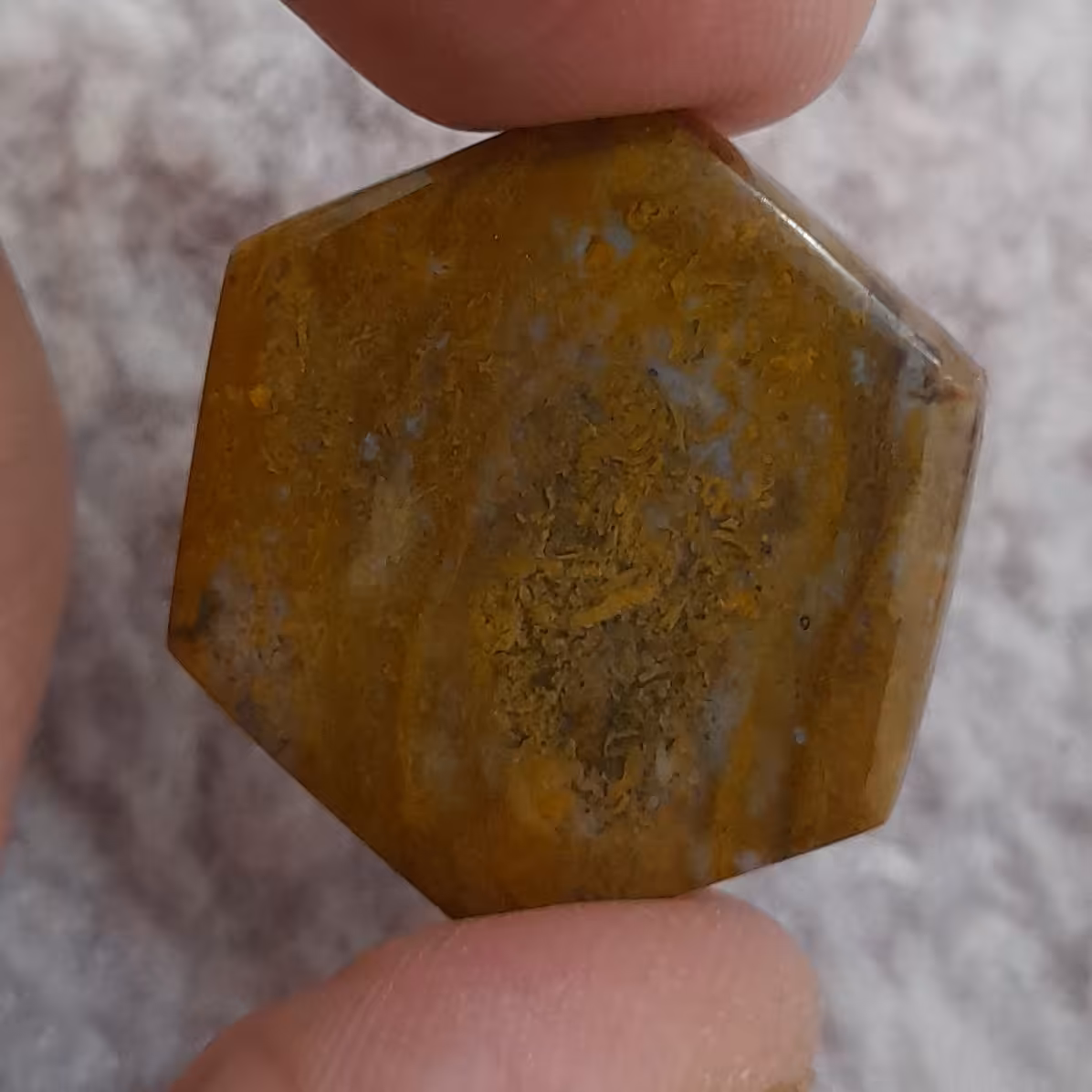 نگین جاسپر  6 ضلعی