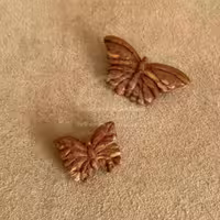 گلسینه چوبی دستساز مهرآسا طرح دو پروانه