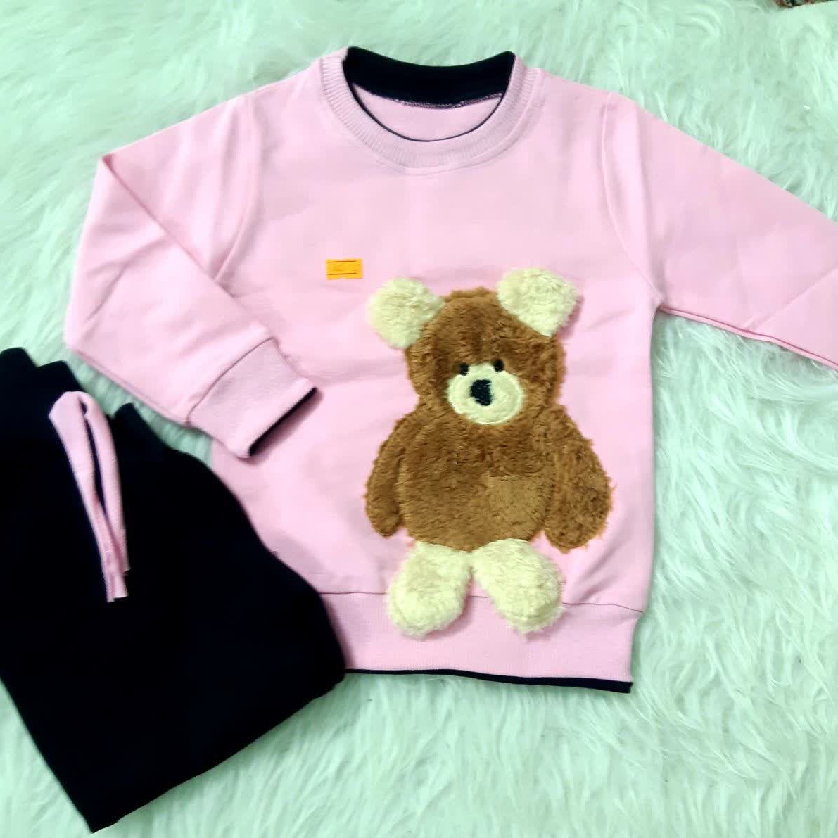 ست بلوز شلوار اسپرت خرس پشمالو