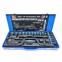 جعبه بکس 24 پارچه BOOS تکنولوژی آلمان مدل باس درایور یک دوم هندل دار مشکی فشار قوی CVR VIP 