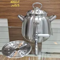 کتری تک شیرداز سایز 3 لیتر  همراه با شبکه و درب برند TGH 