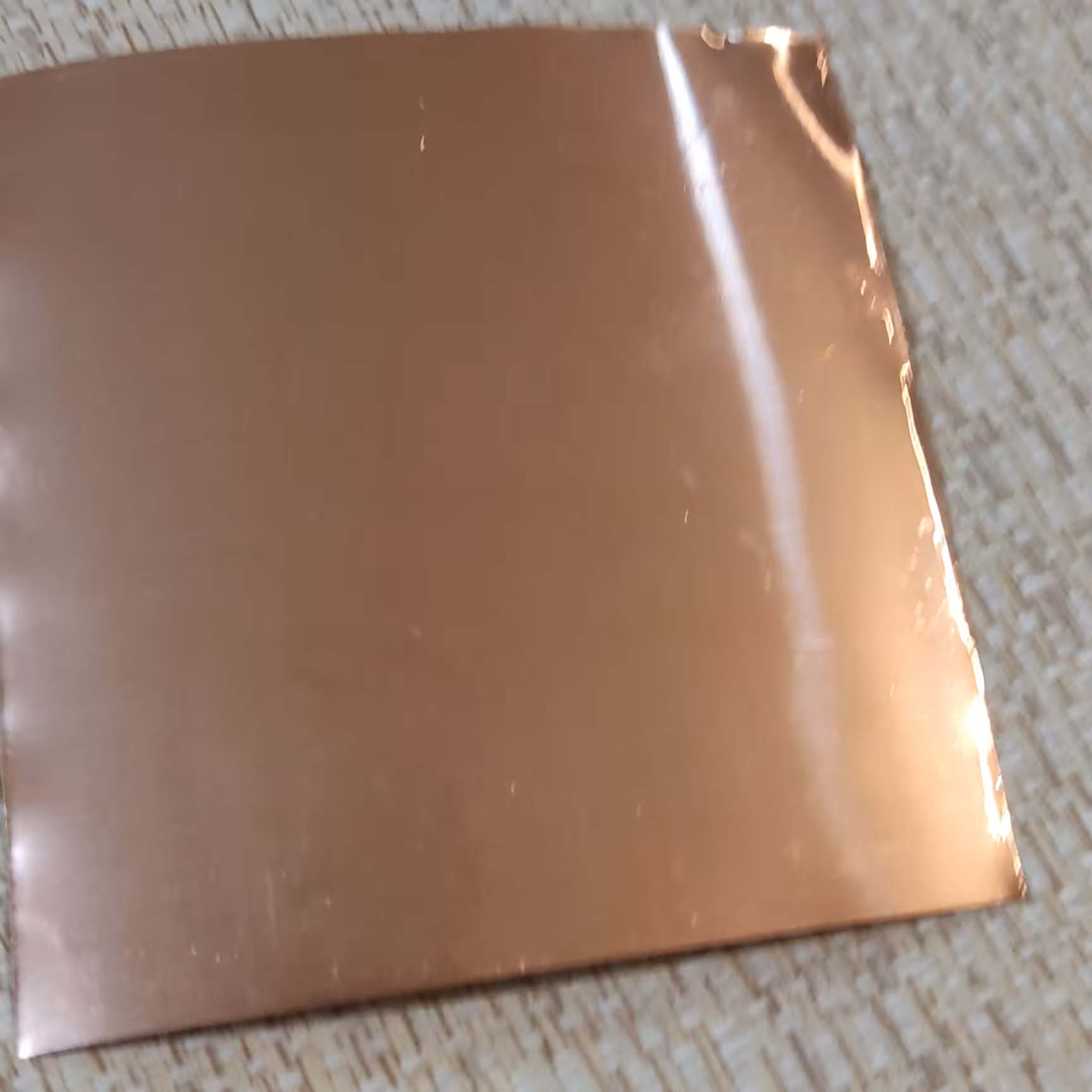 ورق مس   یک دهم پنج در پنج سانت