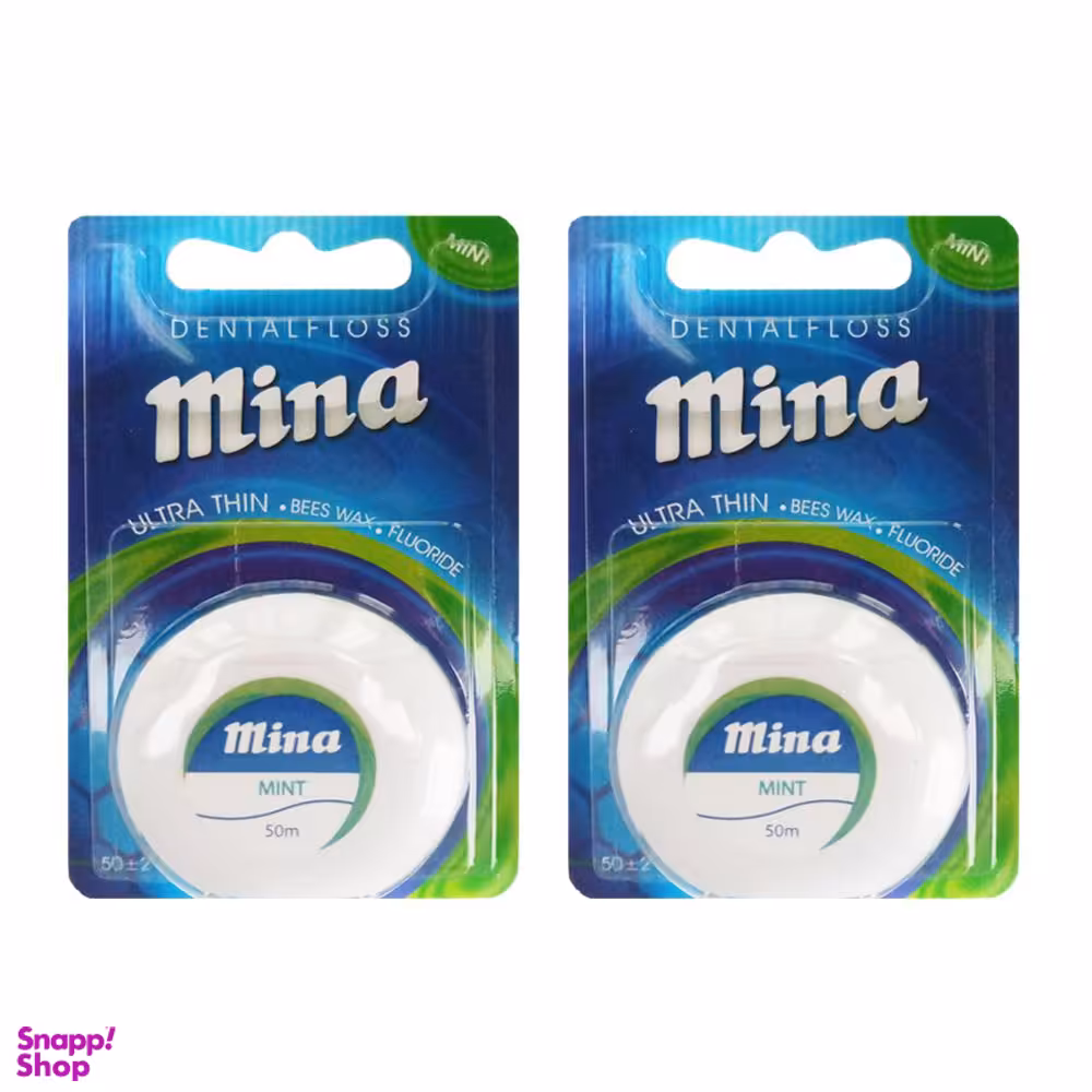 نخ دندان مینا (Mina) مدل نعناع مجموعه 2 عددی
