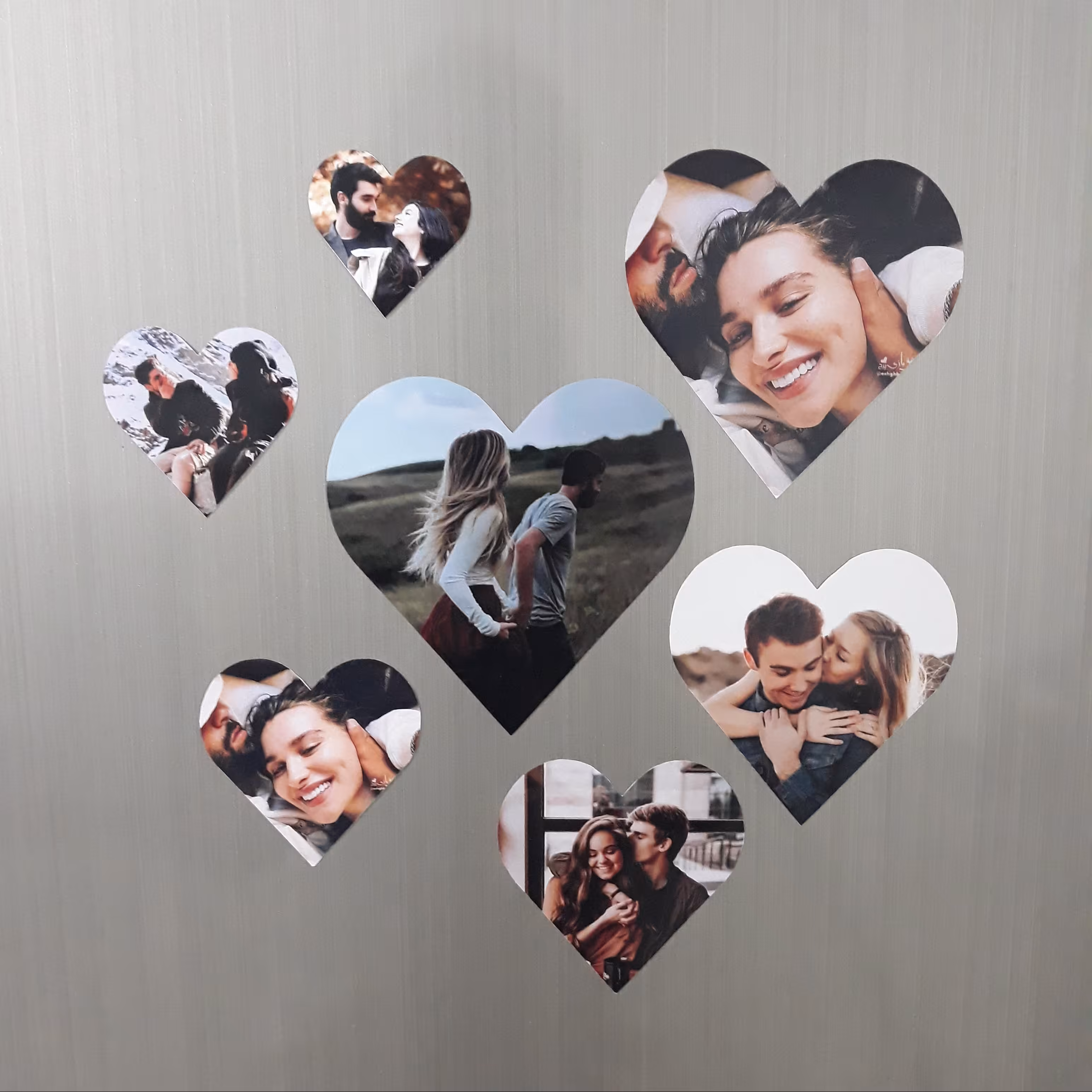 مگنت رو یخچالی قلبی با عکس دلخواه شما سایز 7 در 7 سانتی متر