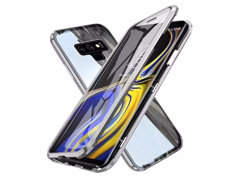 قاب مگنتی و محافظ صفحه شیشه ای سامسونگ Glass Magnetic 360 Case Samsung Note 9