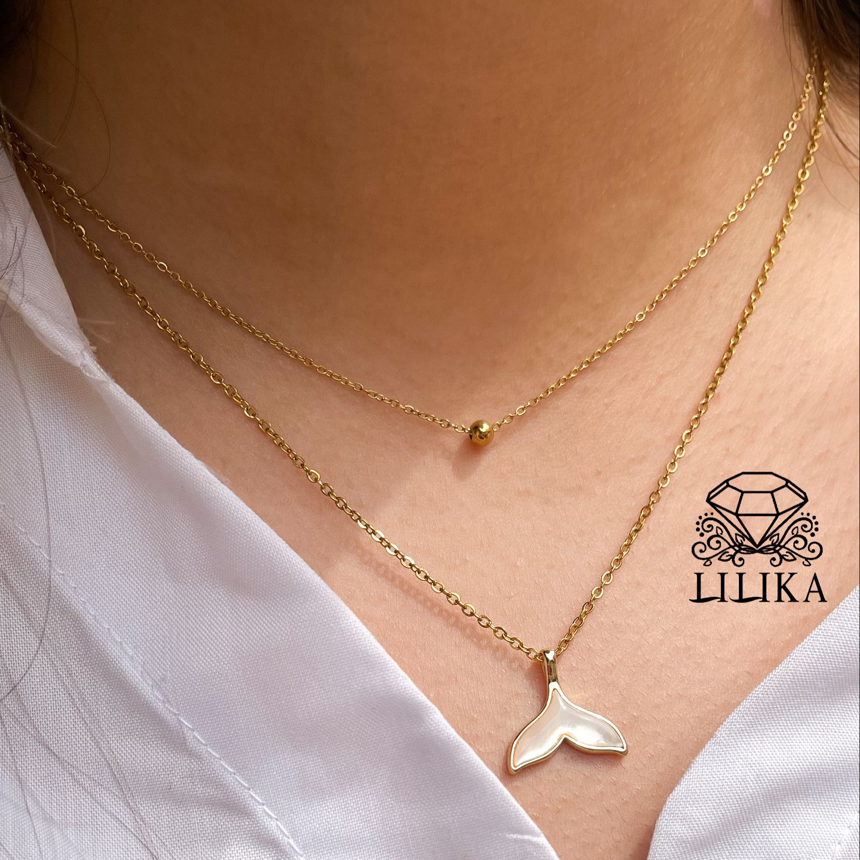 ست گردنبند دم نهنگ و گوی