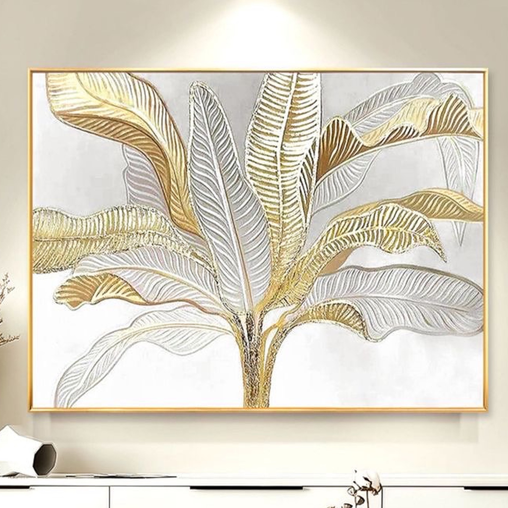 نقاشی برجسته با ورقطلا و نقره