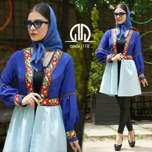 مانتو زنانه اسکاچی مدل آسمان
