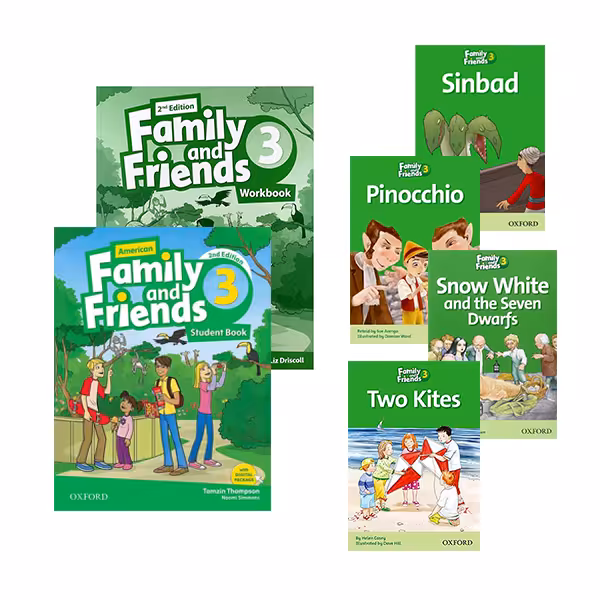 پک کتاب امریکن فمیلی اند فرندز 3 ویرایش دوم سایز بزرگ (رحلی)   مجموعه کتاب داستان | American Family and Friends 3 2nd Edition   Story Book Series Pack | خرید کتاب زبان | خرید لوازم التحریر | چی کتاب | بالاترین تخفیف و ارسال رایگان