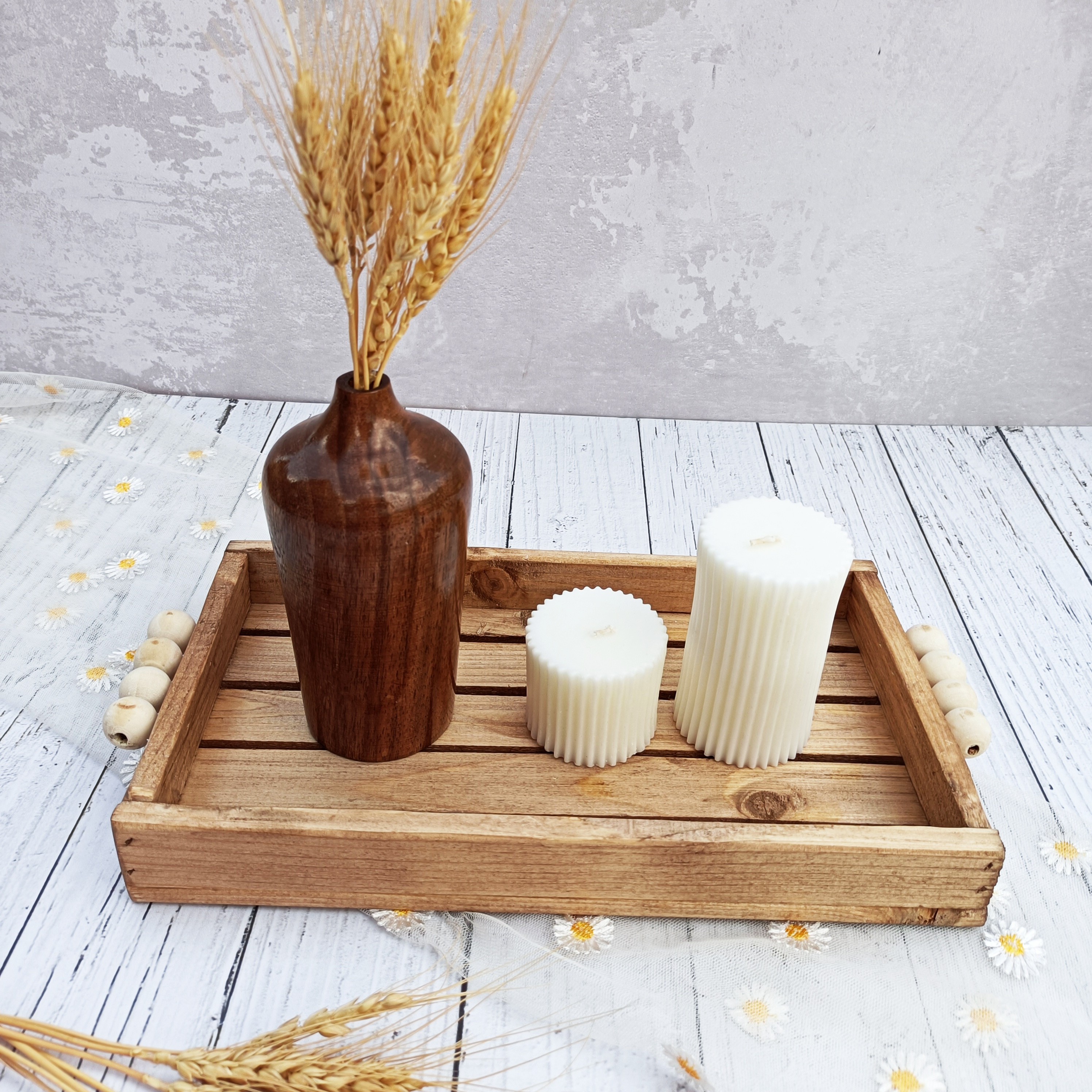 گلدان چوبی چوب گردو